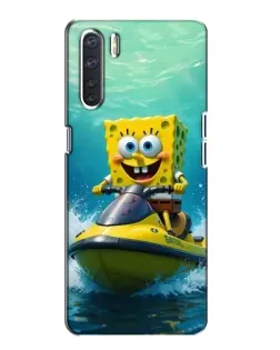 Чохол для OPPO A91 з картинкою «Спанч Боб на гідроциклі» Чохол для OPPO A91 з картинкою «Спанч Боб на гідроциклі»