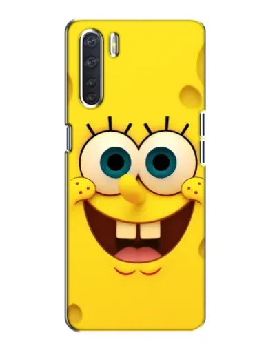 Чохол для OPPO A91 з картинкою «Губка Боб посмішка»
