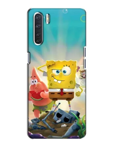 Чохол для OPPO A91 з картинкою «Спанч Боб переможець»