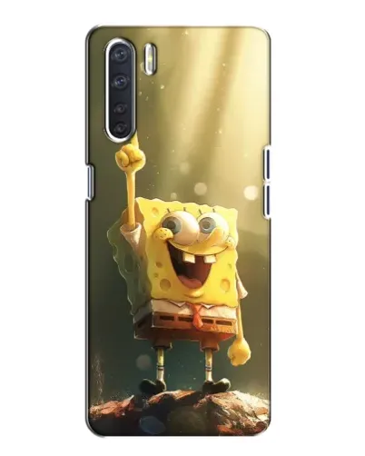 Чохол для OPPO A91 з картинкою «Сяючий Спанч Боб»