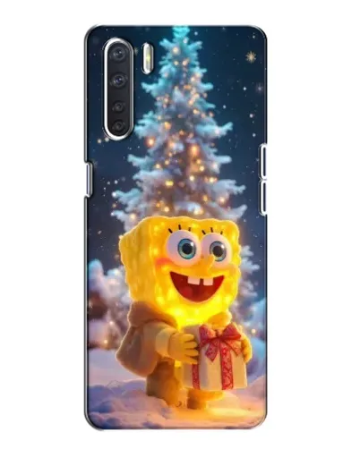 Чохол для OPPO A91 з картинкою «Різдвяний Спанч Боб»