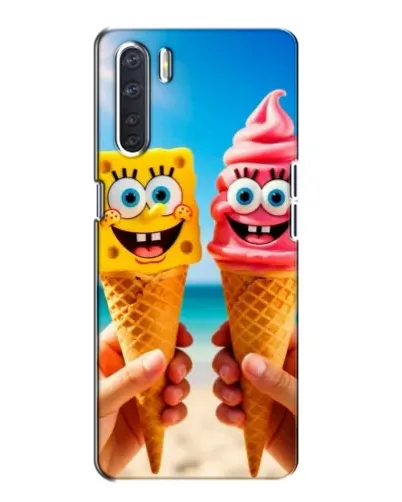 Чохол для OPPO A91 з картинкою «Спанч Боб морозиво»