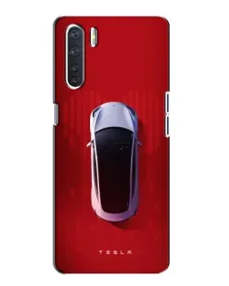 Чохол для OPPO A91 з картинкою «Tesla Top View»