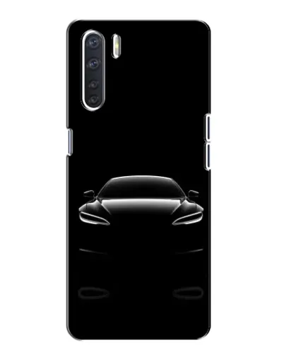 Чохол для OPPO A91 з картинкою «Силует Tesla Night»