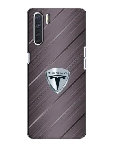 Чохол для OPPO A91 з картинкою «Металева текстура Tesla»