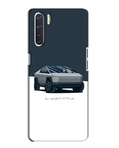 Чохол для OPPO A91 з картинкою «Сріблястий Cybertruck Tesla»