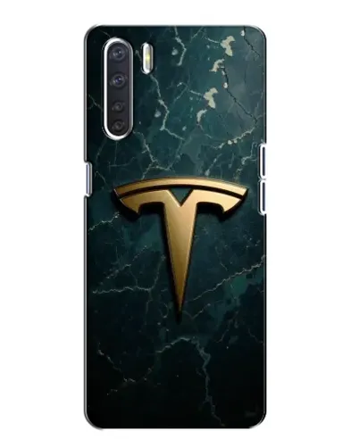 Чохол для OPPO A91 з картинкою «Мармурова Tesla Gold»