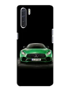 Чохол для OPPO A91 з картинкою «Mercedes — неоновий лого»