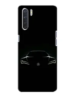 Чохол для OPPO A91 з картинкою «Mercedes — силует авто»