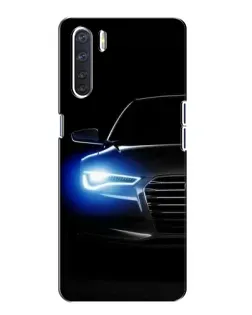 Чохол для OPPO A91 з картинкою «Неоновий погляд Audi»