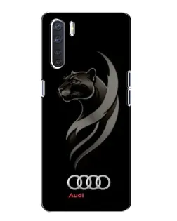 Чохол для OPPO A91 з картинкою «Графіка — пантера та Audi»