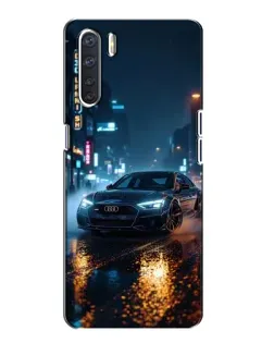 Чохол для OPPO A91 з картинкою «Нічне місто та Audi»