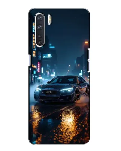Чохол для OPPO A91 з картинкою «Нічне місто та Audi»