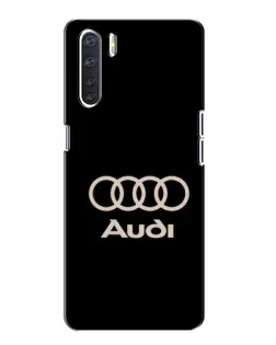 Чохол для OPPO A91 з картинкою «Audi — золотий логотип»