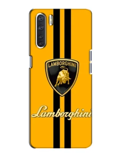 Чохол для OPPO A91 з картинкою «Lamborghini Stripe жовтий»