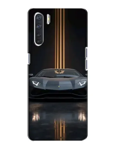 Чохол для OPPO A91 з картинкою «Lamborghini золоті лінії»