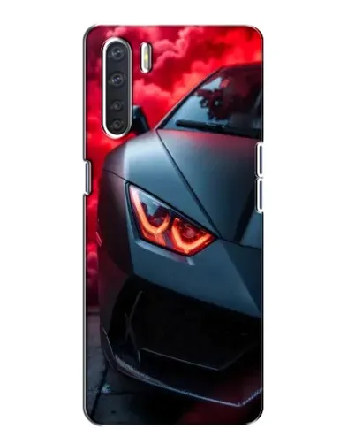 Чохол для OPPO A91 з картинкою «Lamborghini червоне сяйво»