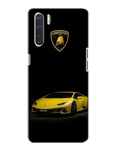Чохол для OPPO A91 з картинкою «Lamborghini жовтий акцент»