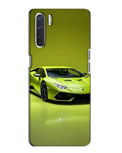 Чохол для OPPO A91 з картинкою «Салатовий Lamborghini Huracan»
