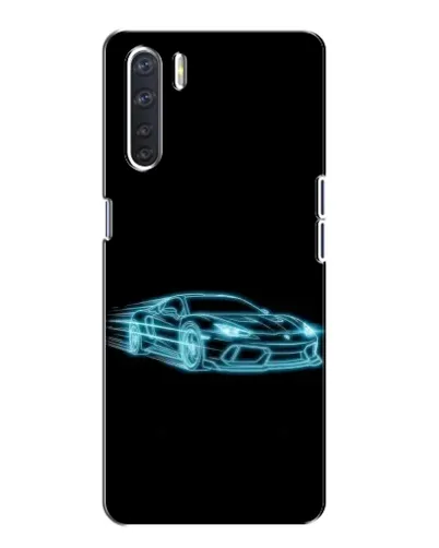 Чохол для OPPO A91 з картинкою «Неоновий контур Lamborghini»
