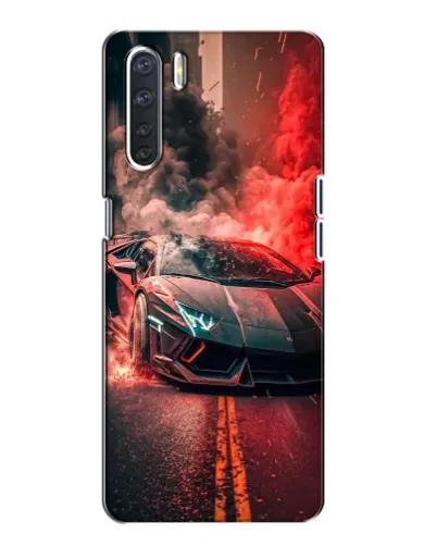 Чохол для OPPO A91 з картинкою «Lamborghini червоний дим»