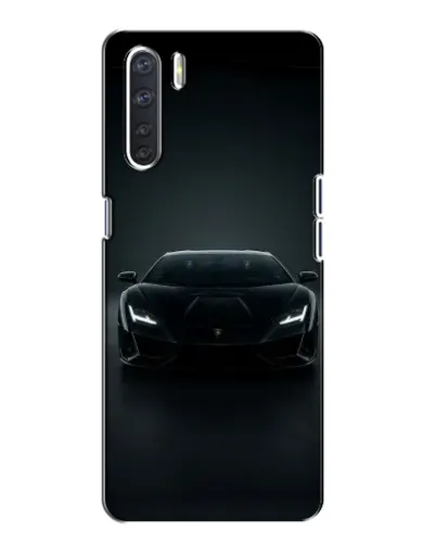 Чохол для OPPO A91 з картинкою «Чорний Lamborghini Aventador»