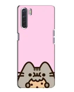 Чохол для OPPO A91 з картинкою «Pusheen та печиво»