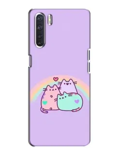 Чохол для OPPO A91 з картинкою «Веселкові Пушини»