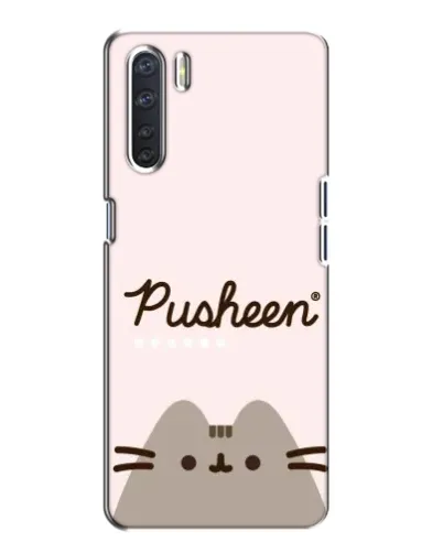 Чохол для OPPO A91 з картинкою «Pusheen логотип»