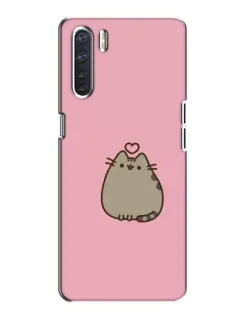 Чохол для OPPO A91 з картинкою «Pusheen серце»