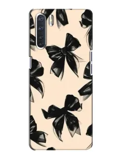 Чехол для OPPO A91 с картинкой «Паттерн черные банты» Чехол для OPPO A91 с картинкой «Паттерн черные банты»