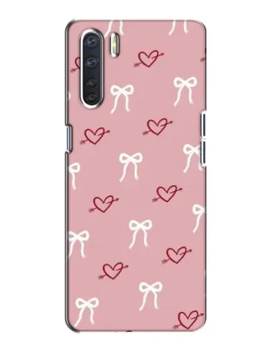 Чехол для OPPO A91 с картинкой «Сердца и банты» Чехол для OPPO A91 с картинкой «Сердца и банты»