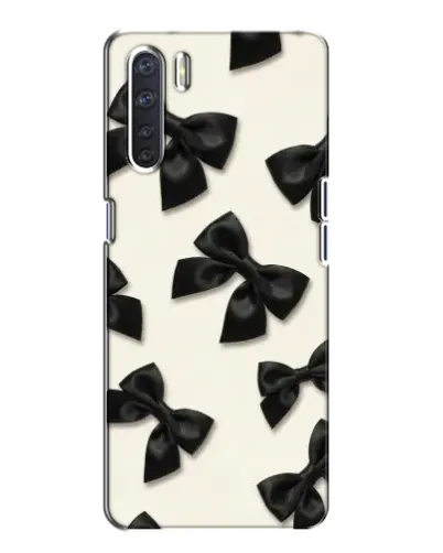 Чехол для OPPO A91 с картинкой «Черные бантики» Чехол для OPPO A91 с картинкой «Черные бантики»