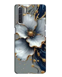 Чохол для OPPO A91 з картинкою «Біла квітка та золотий флюїд» Чохол для OPPO A91 з картинкою «Біла квітка та золотий флюїд»
