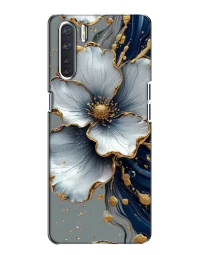 Чохол для OPPO A91 з картинкою «Біла квітка та золотий флюїд» Чохол для OPPO A91 з картинкою «Біла квітка та золотий флюїд»