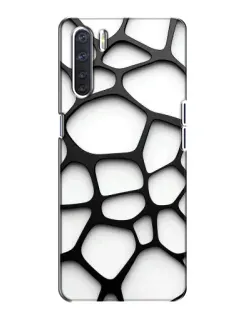 Чохол для OPPO A91 з картинкою «Біла об'ємна сітка»