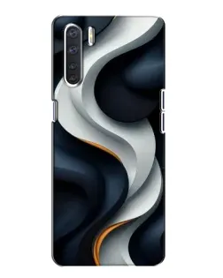 Чохол для OPPO A91 з картинкою «Об'ємні чорно-білі стрічки»