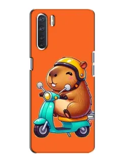 Чохол для OPPO A91 з картинкою «Капібара на скутері» Чохол для OPPO A91 з картинкою «Капібара на скутері»