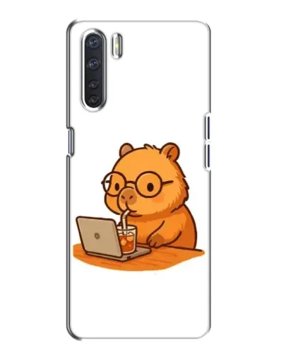 Чохол для OPPO A91 з картинкою «Капібара з ноутбуком» Чохол для OPPO A91 з картинкою «Капібара з ноутбуком»