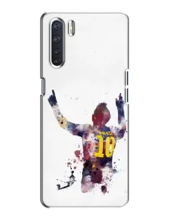 Чохол для OPPO A91 з картинкою «Акварельний Мессі Барселона»