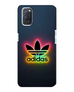 Чехол для OPPO A92 с картинкой «Неоновый Adidas»