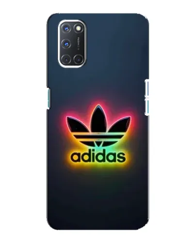 Чехол для OPPO A92 с картинкой «Неоновый Adidas»