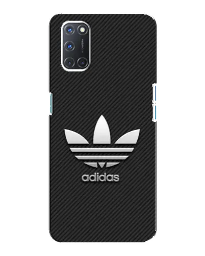 Чехол для OPPO A92 с картинкой «Adidas Карбоновая текстура»