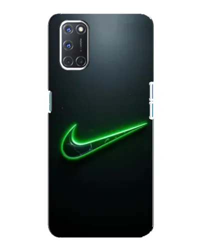 Чехол для OPPO A92 с картинкой «Неоновый контур Nike»