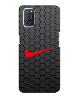 Чехол для OPPO A92 с картинкой «Nike — карбоновая сетка»
