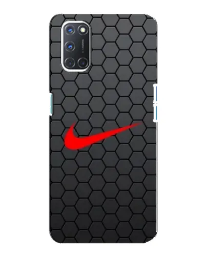 Чехол для OPPO A92 с картинкой «Nike — карбоновая сетка»
