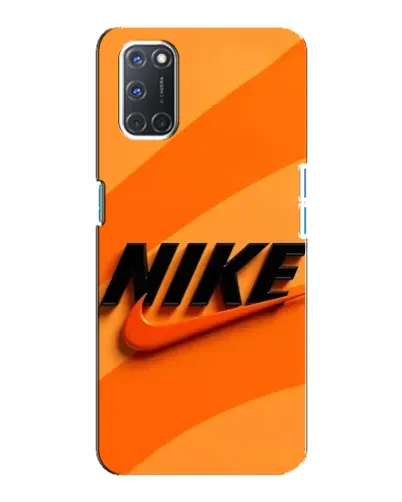 Чехол для OPPO A92 с картинкой «Оранжевый драйв Nike»