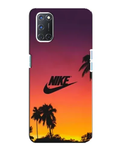 Чехол для OPPO A92 с картинкой «Nike на закате солнца»