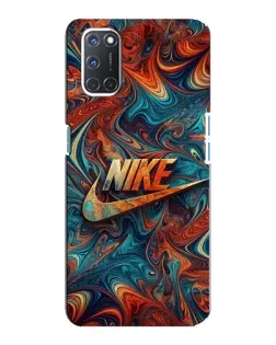 Чехол для OPPO A92 с картинкой «Nike в абстракции»