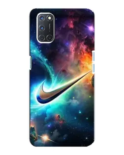 Чехол для OPPO A92 с картинкой «Космический Nike Swoosh»